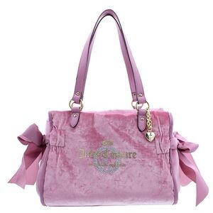 Juicy Couture Pink Velvet Shoulder Bag
